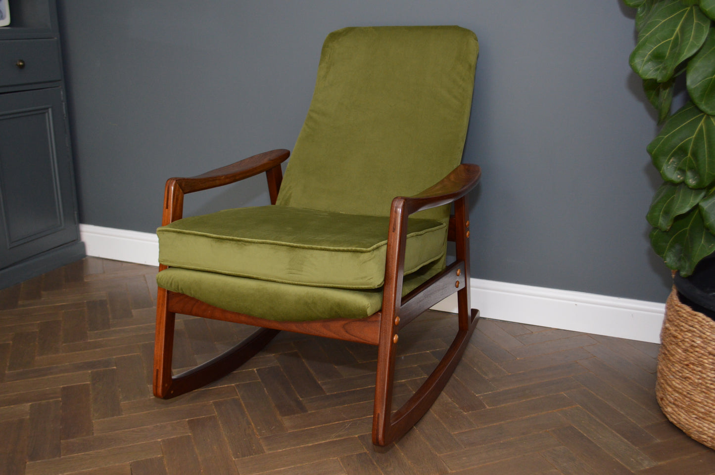 Mid Century Teak Rocking chair Danish style