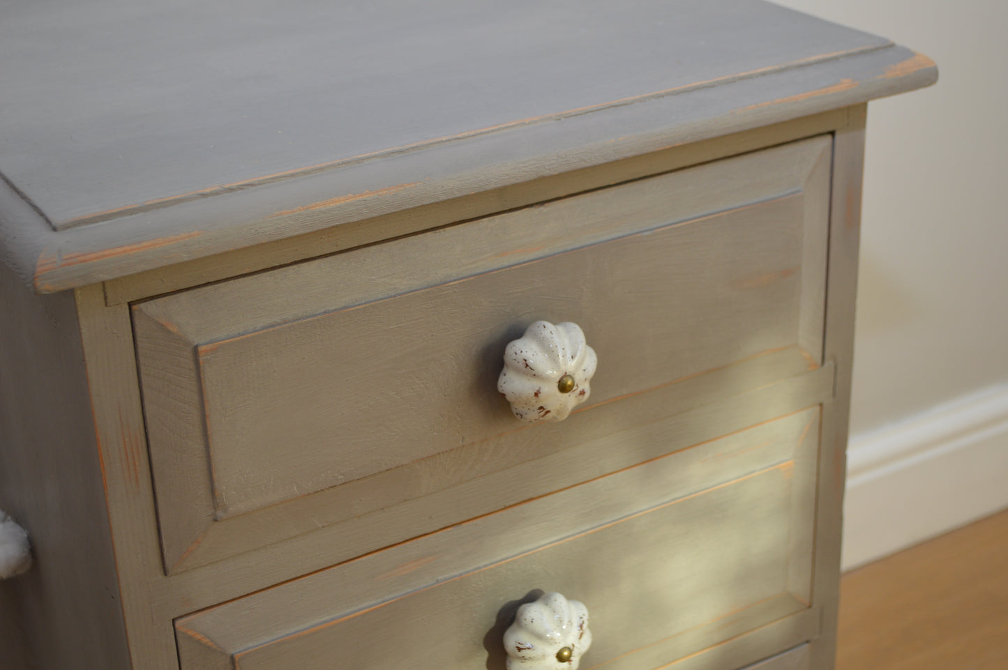 Vintage style Pine Bedside table/ Cabinet