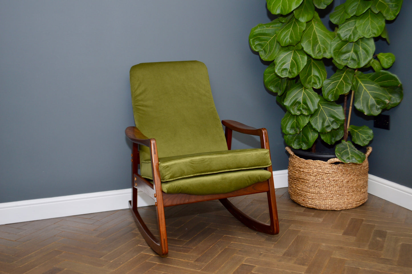 Mid Century Teak Rocking chair Danish style