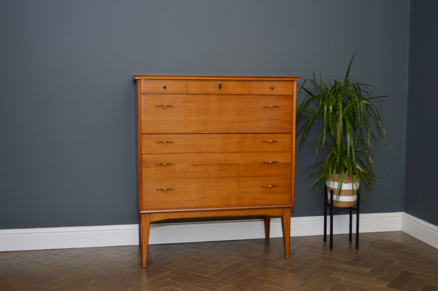 Mid Century Chest Of Drawers By Alfred Cox, 1950s Vintage, Retro