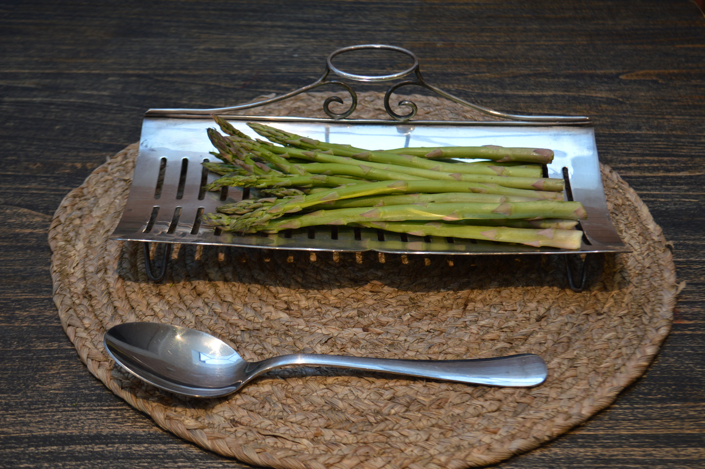 Vintage Silver plated Asparagus Cradle Server/ Tray