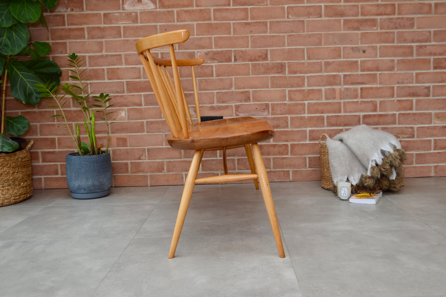 Ercol Love Seat bench rare model 349 in Light Finish