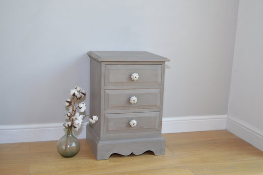 Vintage style Pine Bedside table/ Cabinet