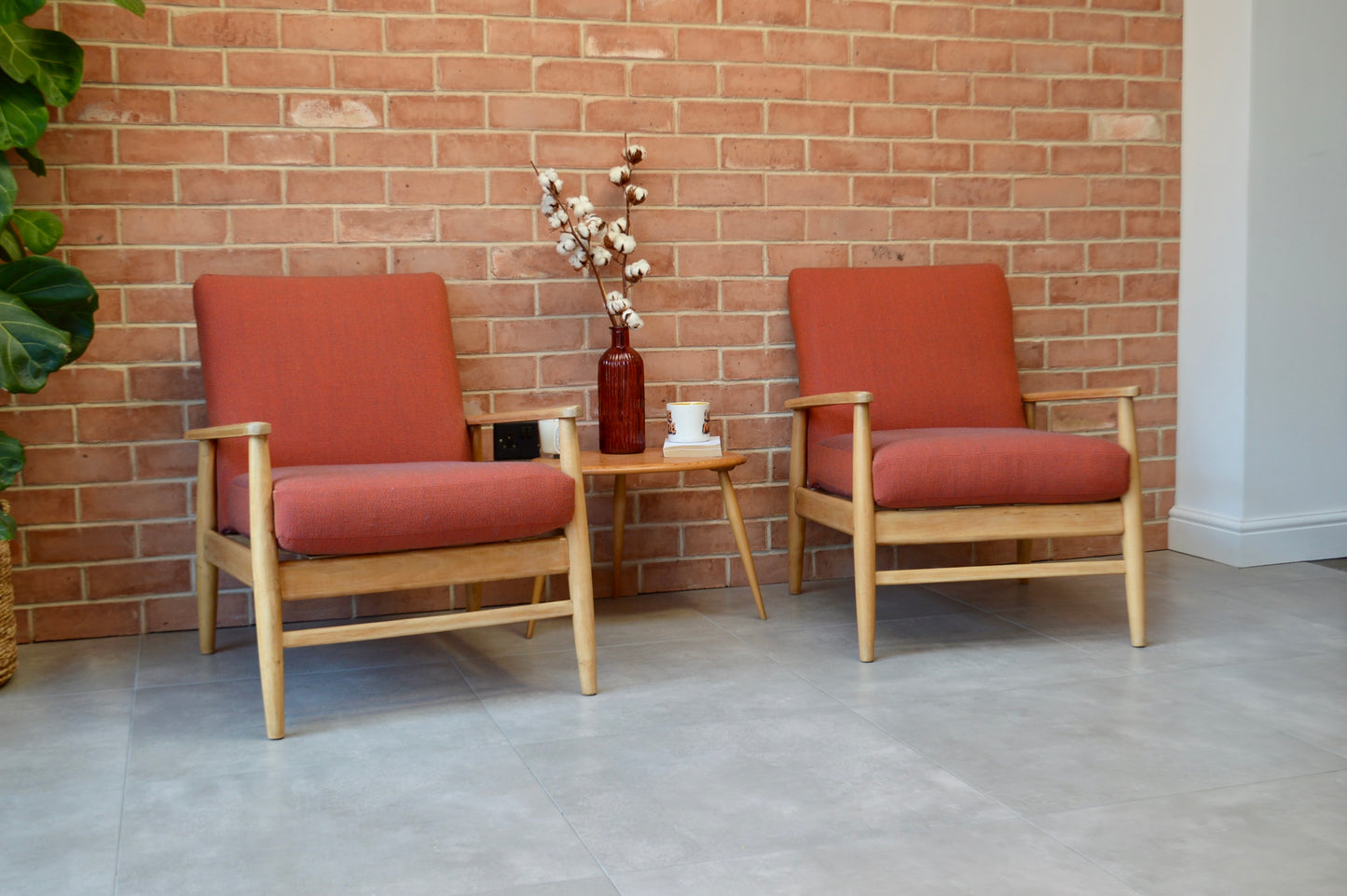 Pair of Mid Century Scandinavian Teak Easy Chairs